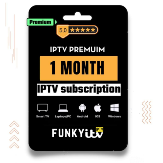 IPTV Subscription 1 Months – Premium 4K